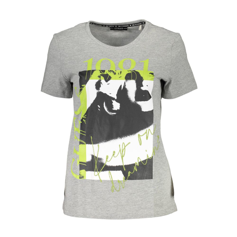 Graues Unisex-T-Shirt aus Baumwolle