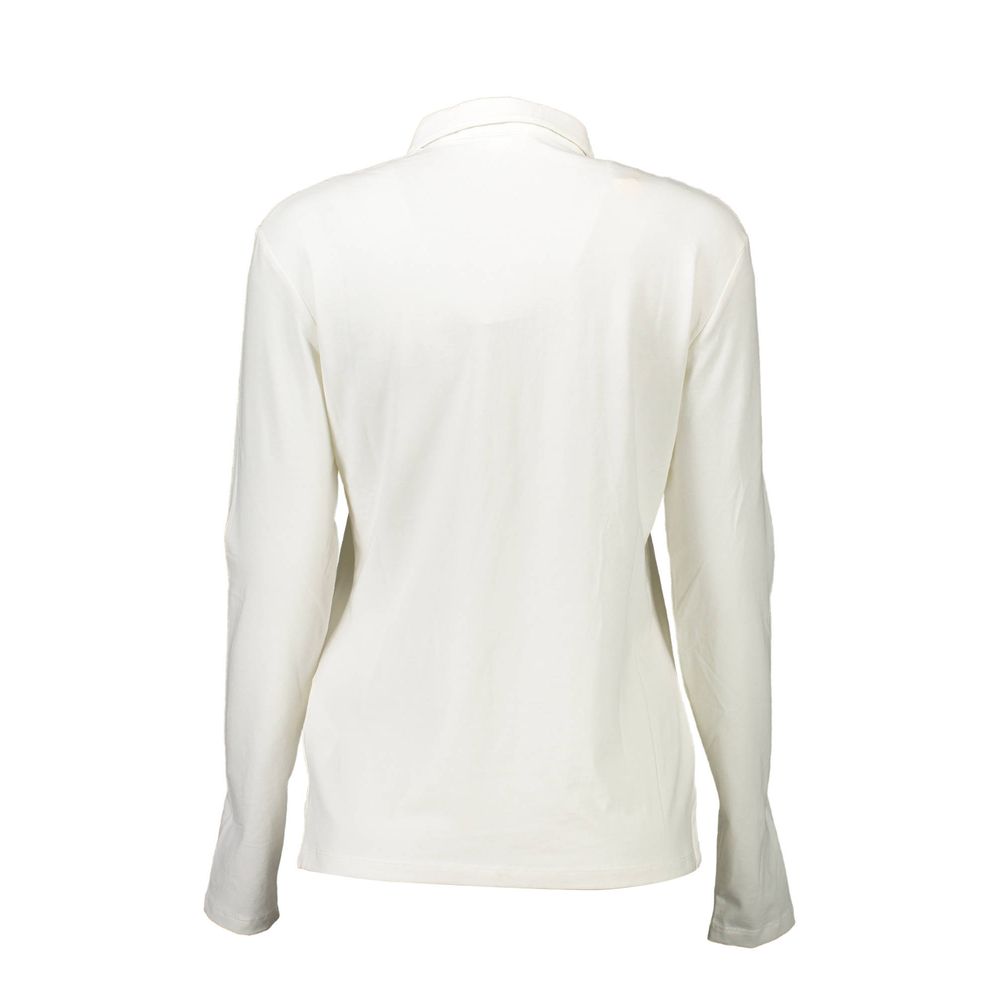 Weißes Damen-Poloshirt aus Baumwolle
