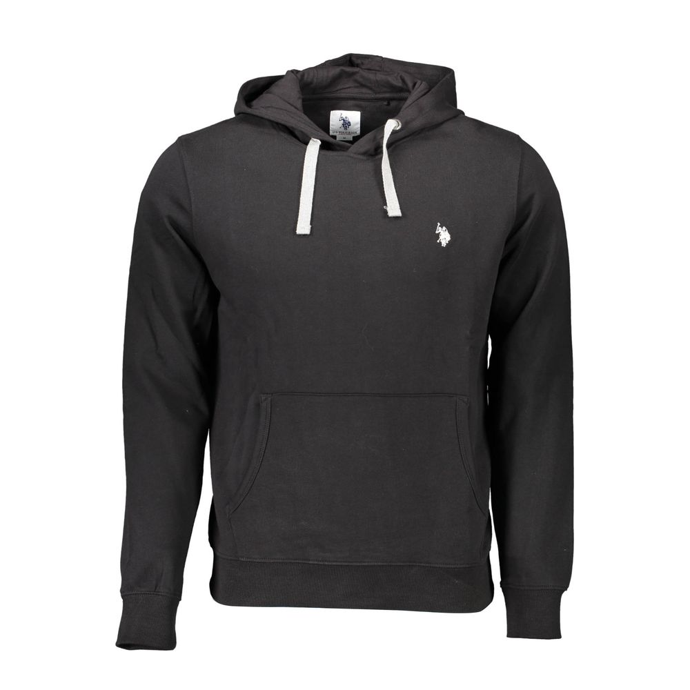 Schwarzer Baumwollpullover für Herren
