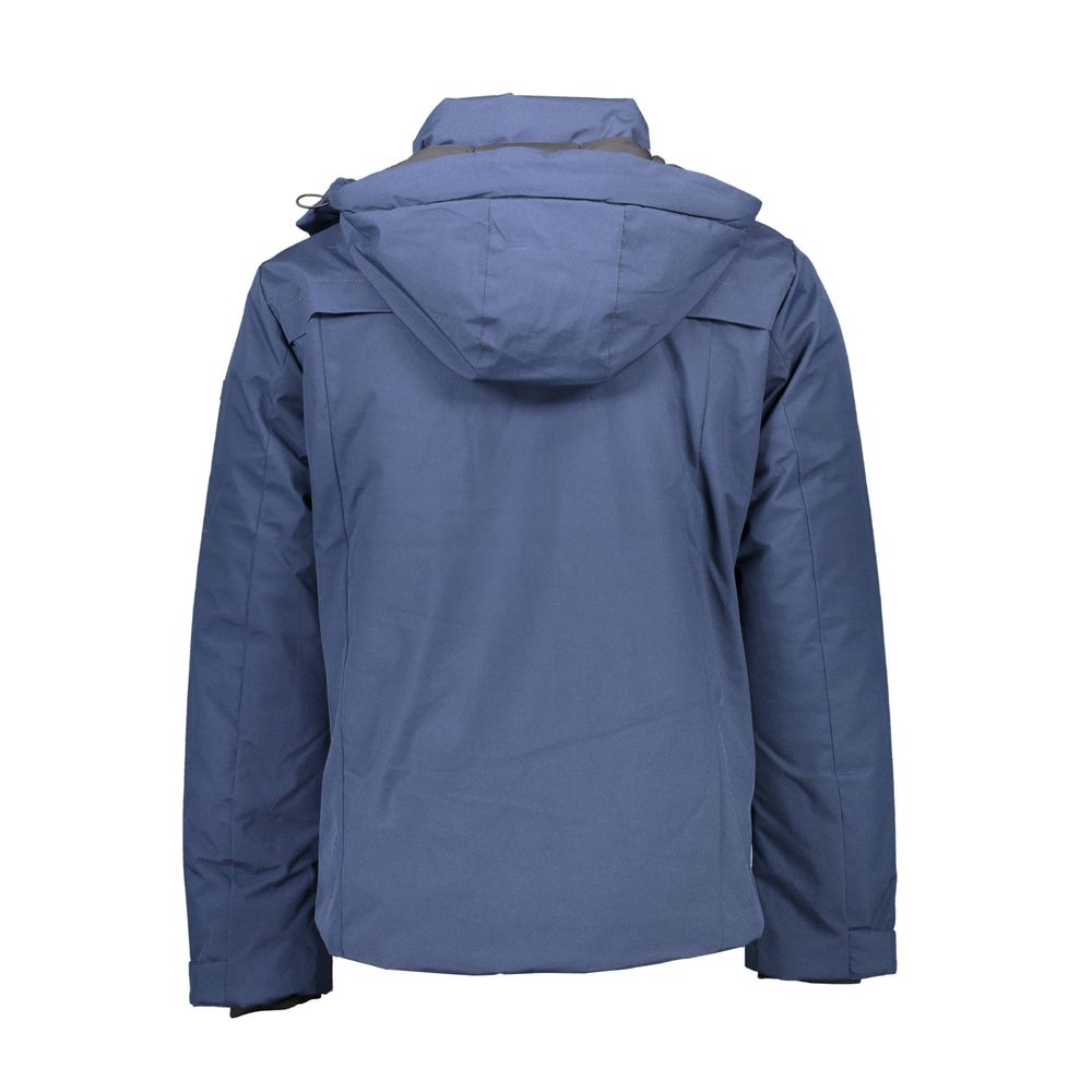 Blaue Polyester-Herrenjacke