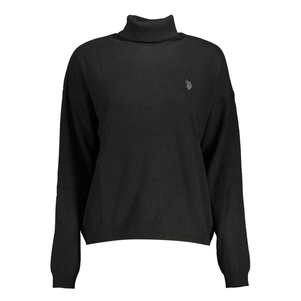 Schwarzer Wollpullover für Damen