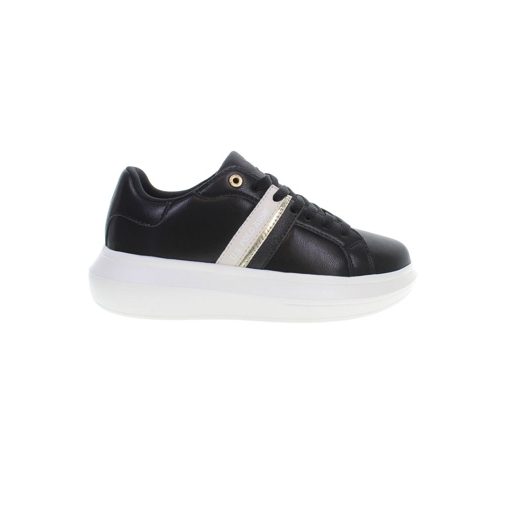 Schwarzer Polyester-Sneaker für Damen