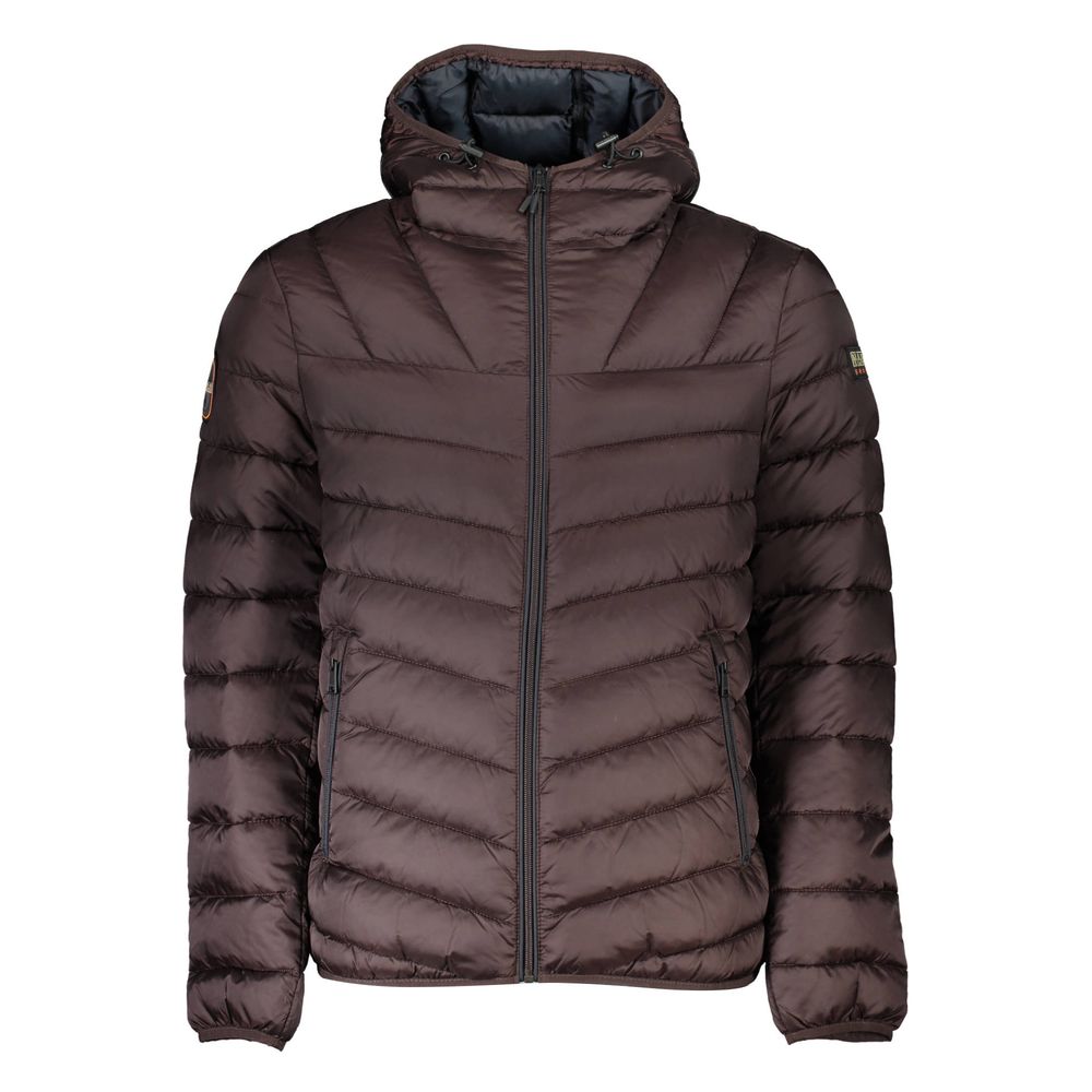 Braune Polyamid-Herrenjacke