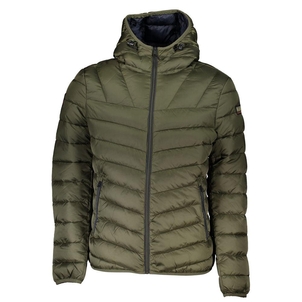 Grüne Polyamid-Herrenjacke