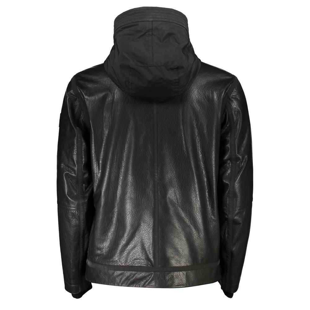 Schwarze Lederjacke für Herren