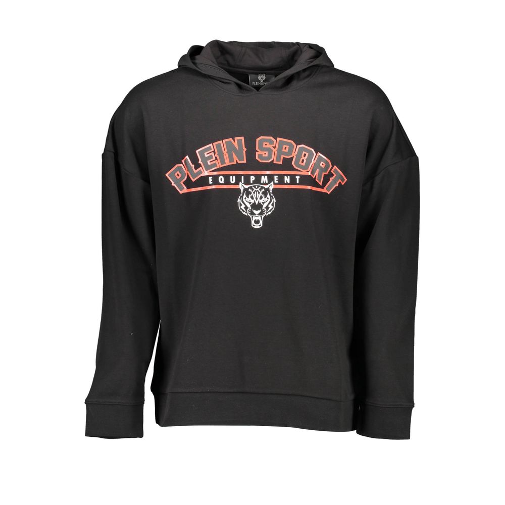 Schwarzer Baumwollpullover