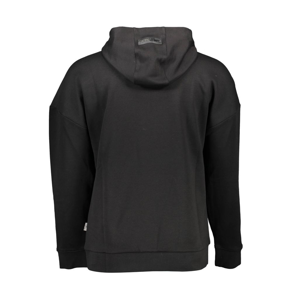 Schwarzer Baumwollpullover