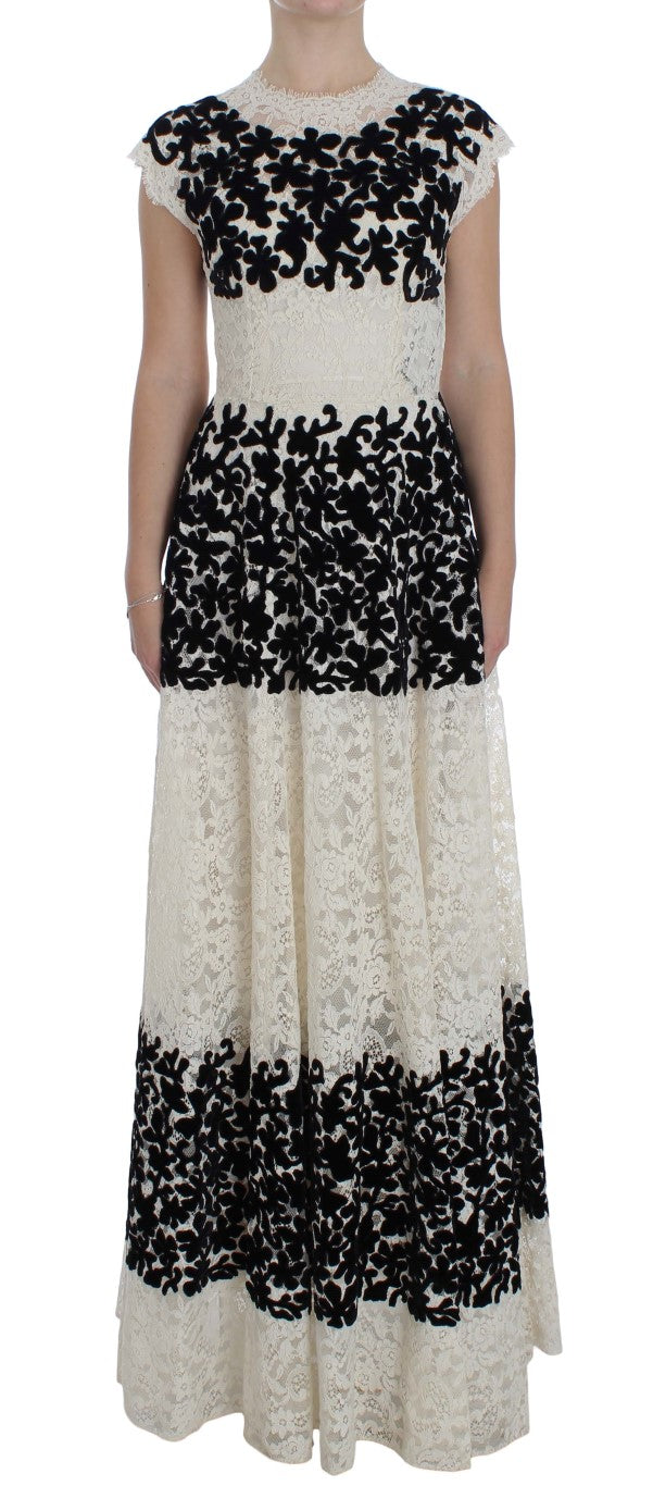 Langes Maxikleid „Ricamo“ mit Blumenspitze