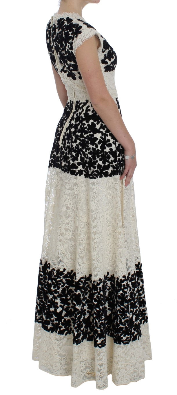 Langes Maxikleid „Ricamo“ mit Blumenspitze