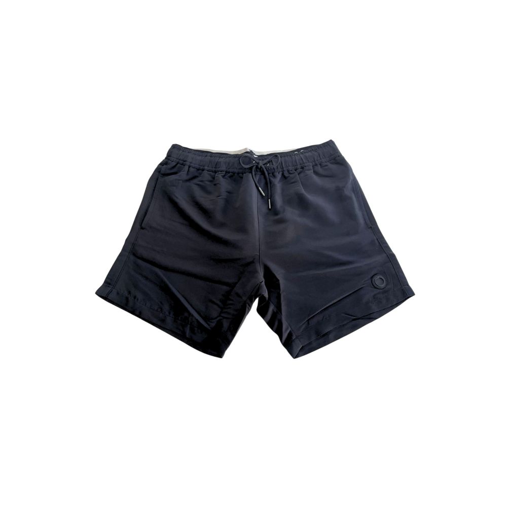 Schwarze Polyester-Badeshorts für Herren