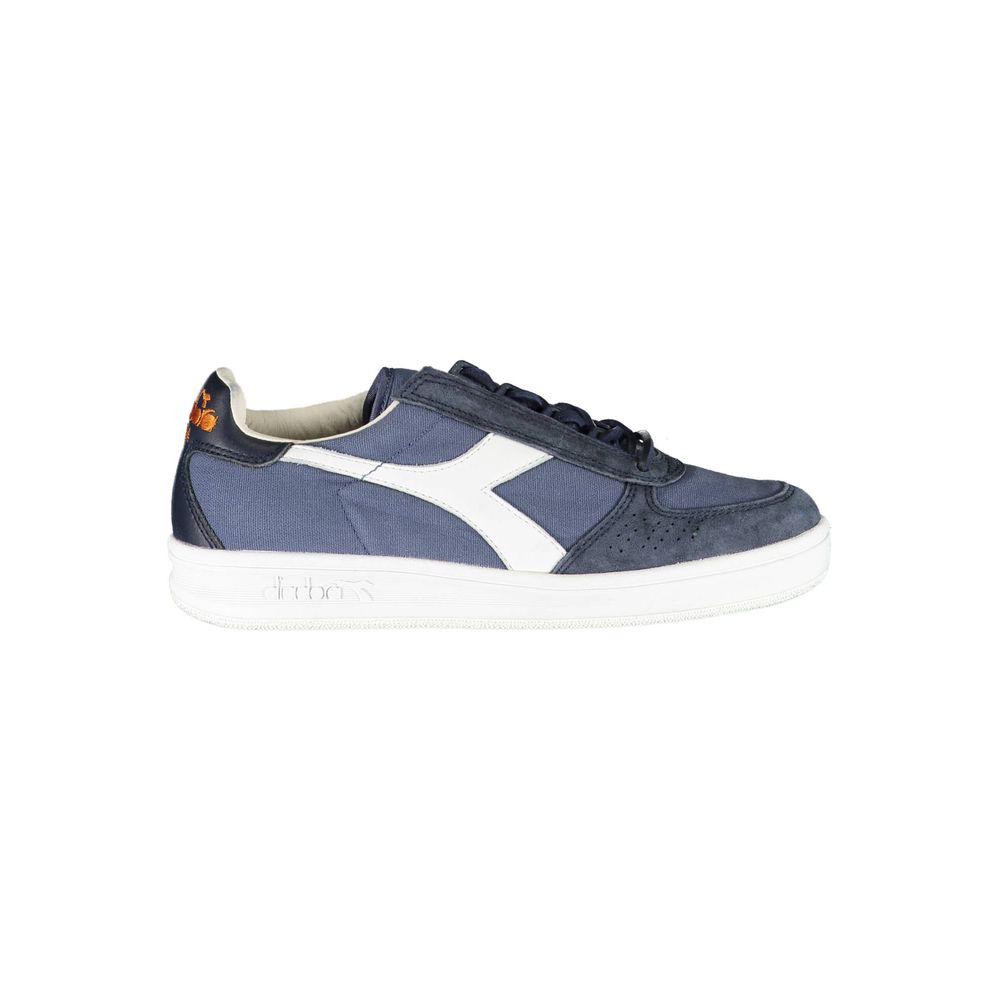 Schicke blaue Schnür-Sneaker mit Kontrast