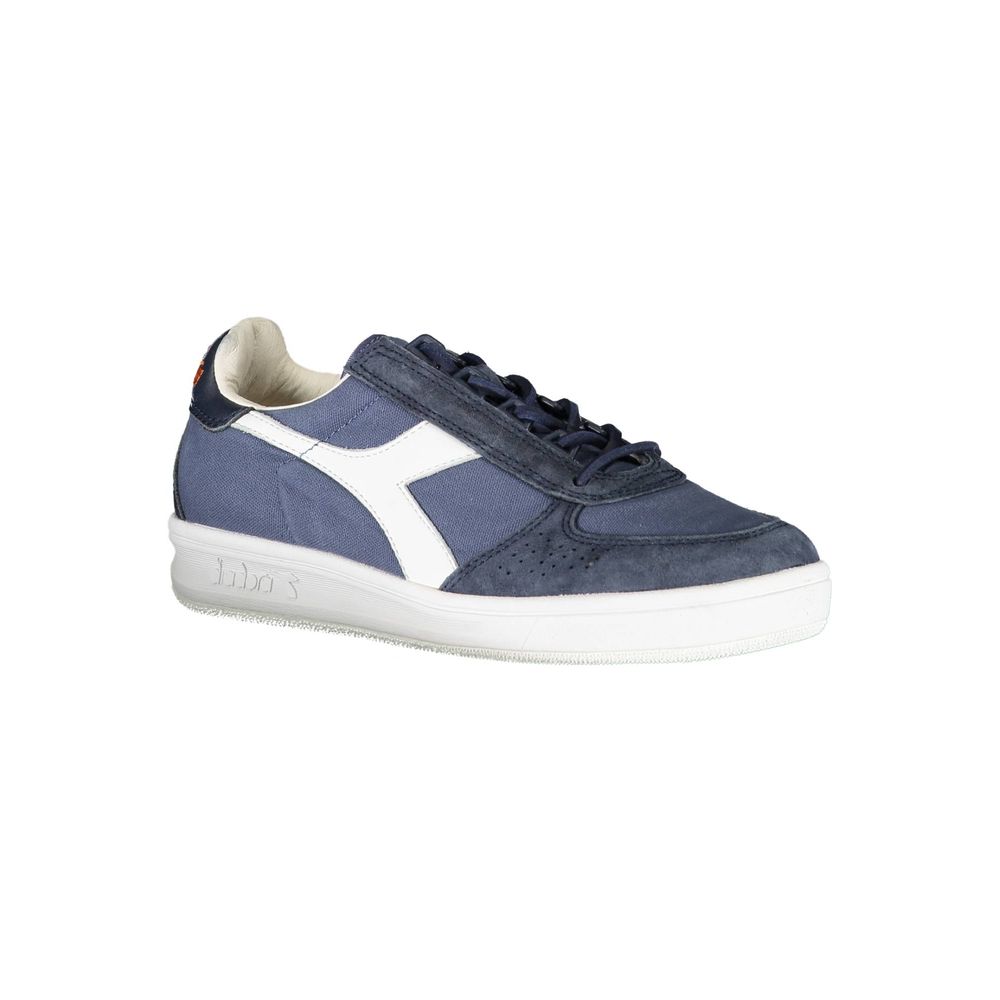 Schicke blaue Schnür-Sneaker mit Kontrast