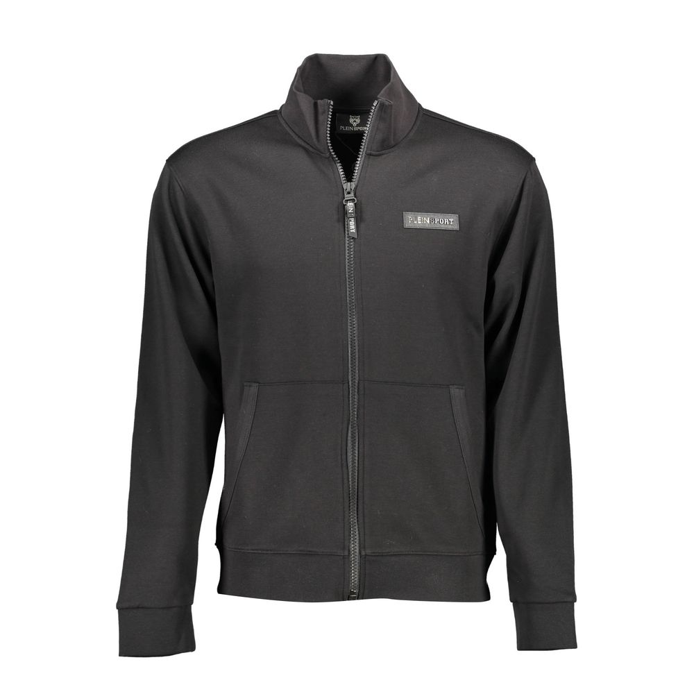 Schwarzer Baumwollpullover