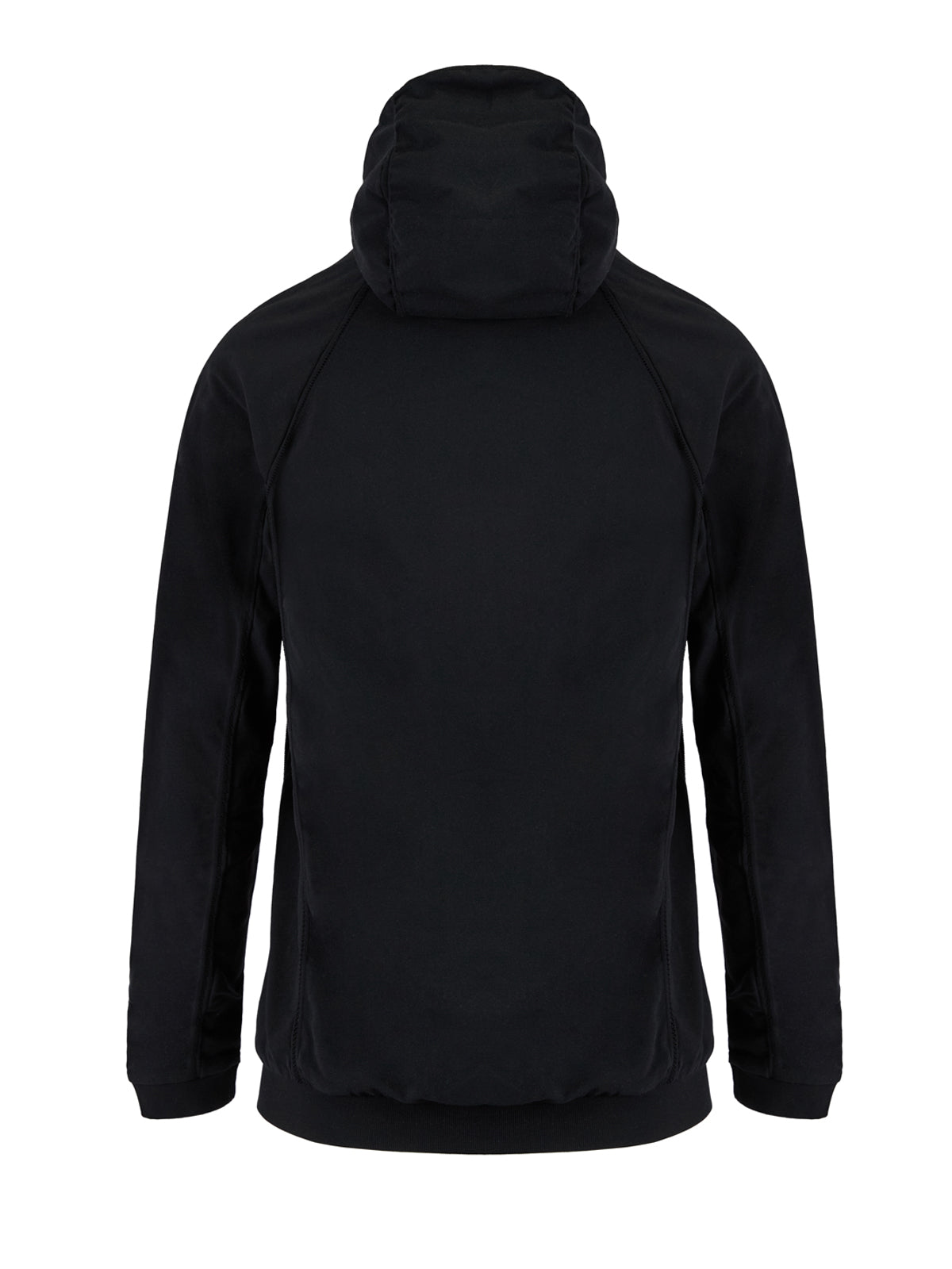 Schwarzes Polyamid-Kapuzensweatshirt
