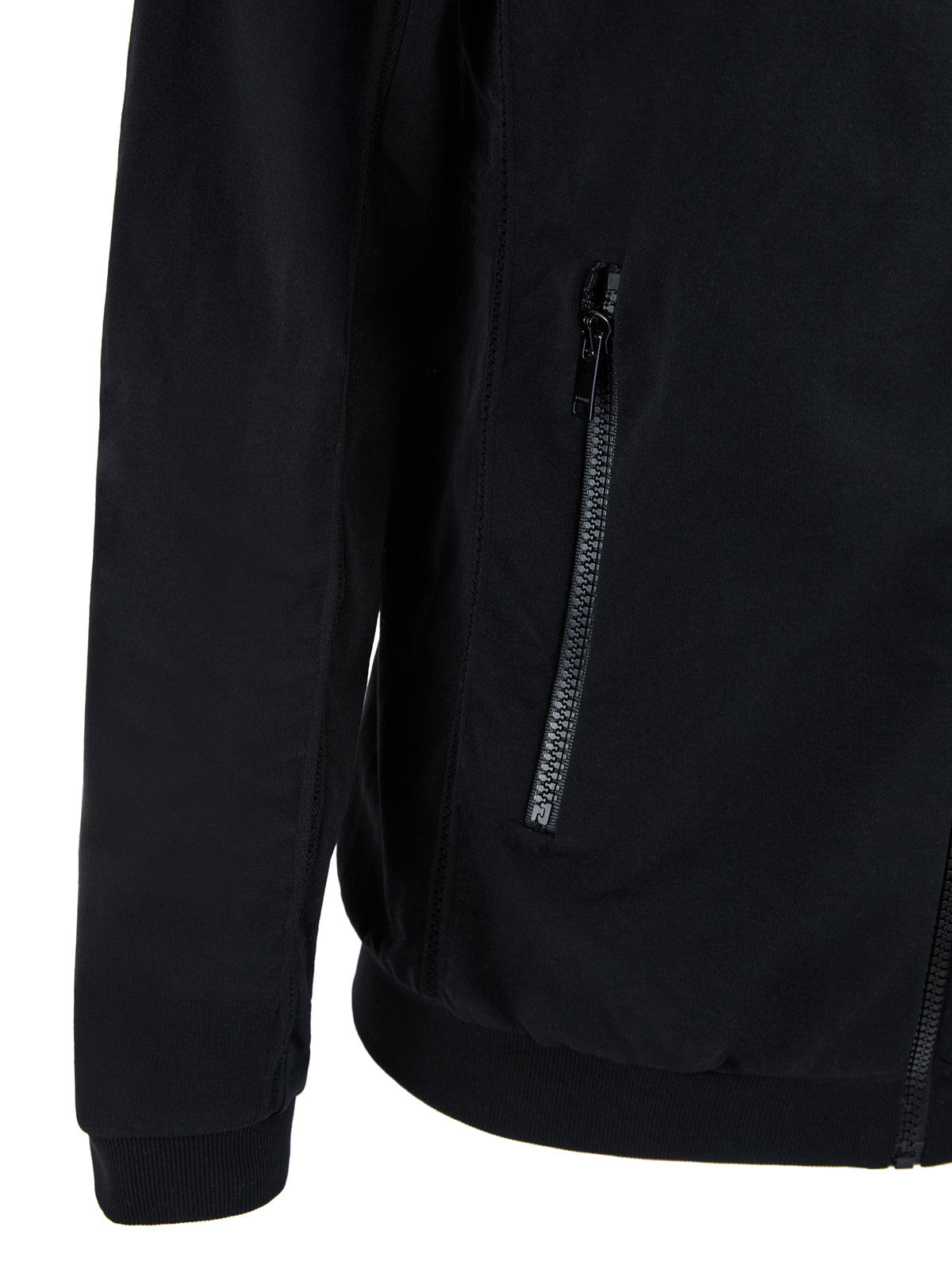 Schwarzes Polyamid-Kapuzensweatshirt