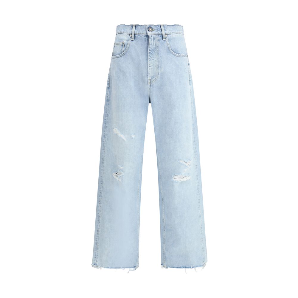 Morgan-Jeans mit weitem Bein