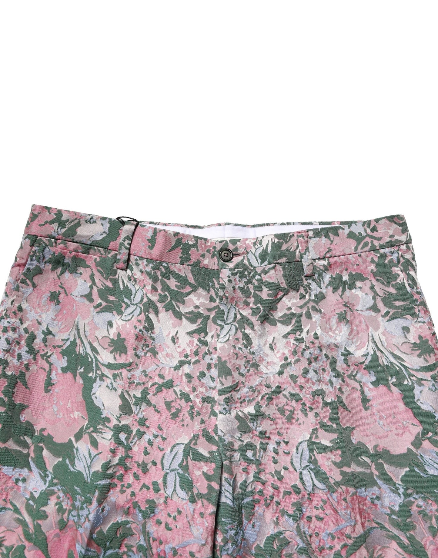 Mehrfarbige Jacquardhose mit Blumenmuster