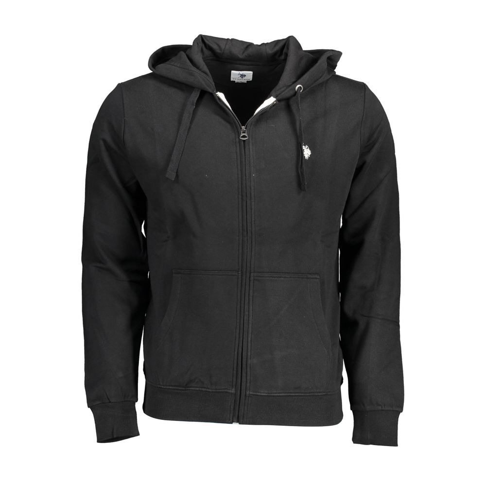 Schwarzer Baumwollpullover für Herren