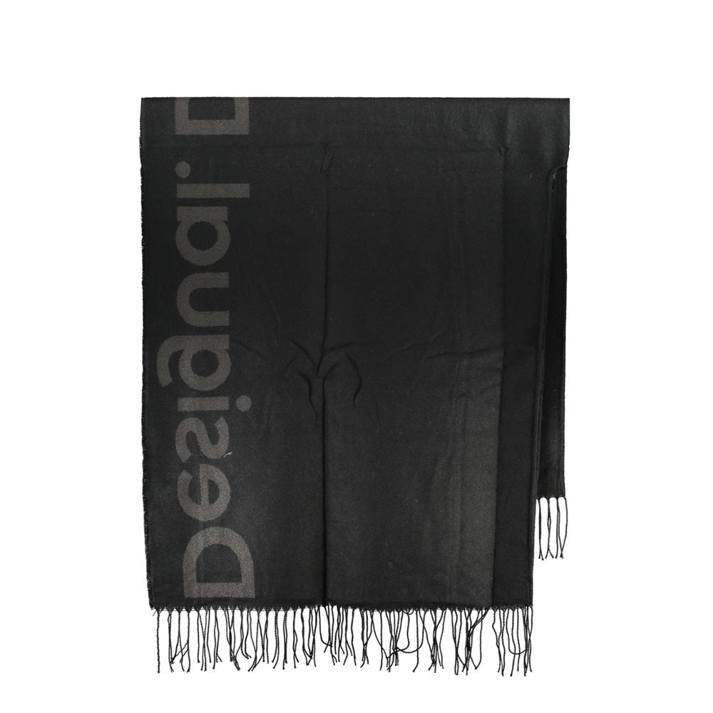 Schicker Poncho mit Kontrastdetails in zeitlosem Schwarz
