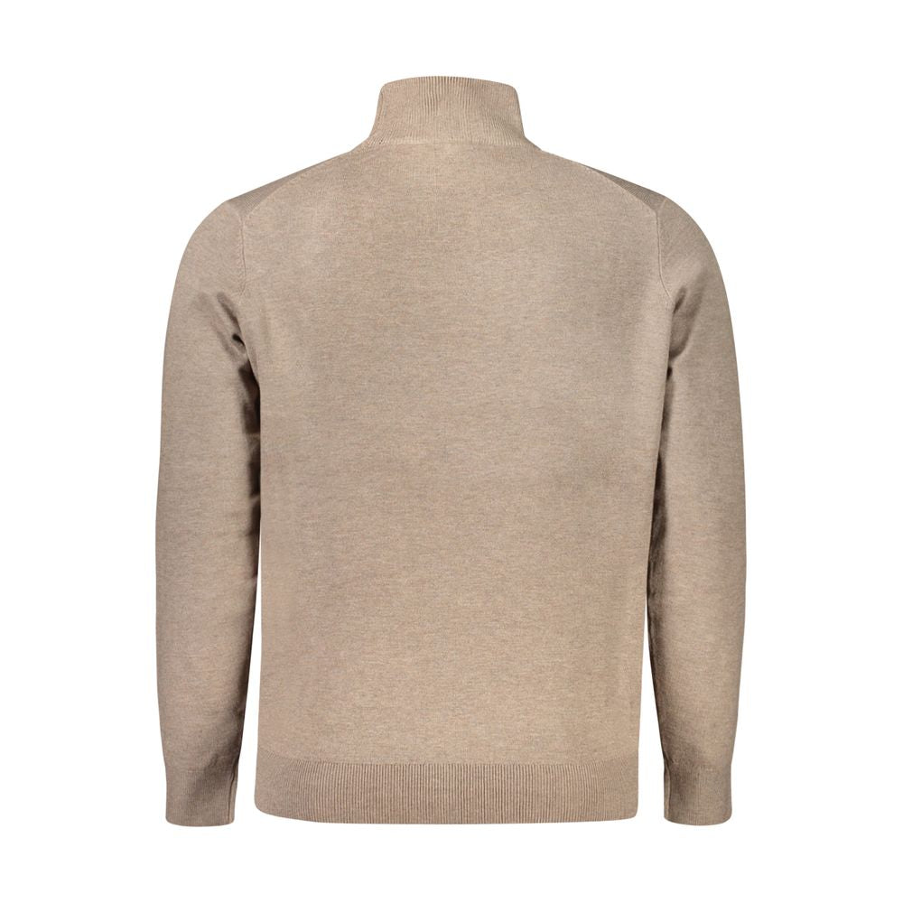 Brauner Polyamid-Herrenpullover