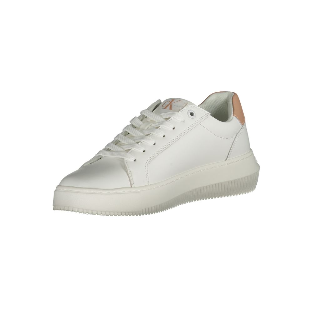 Weiße Leder Damen Sneaker