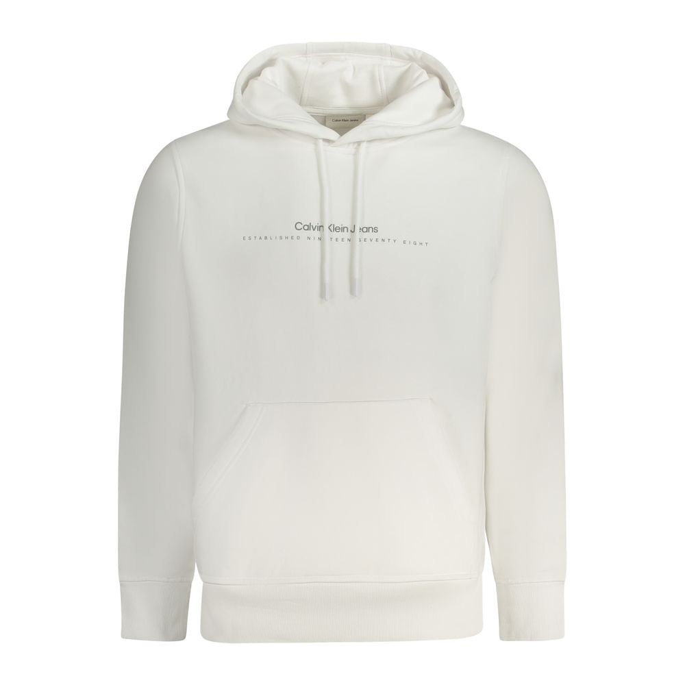 Weißer Baumwollpullover für Herren