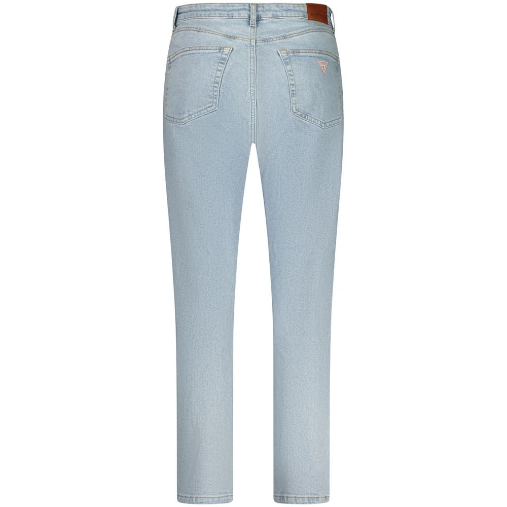 Hellblaue Skinny-Jeans aus Baumwolle für Damen