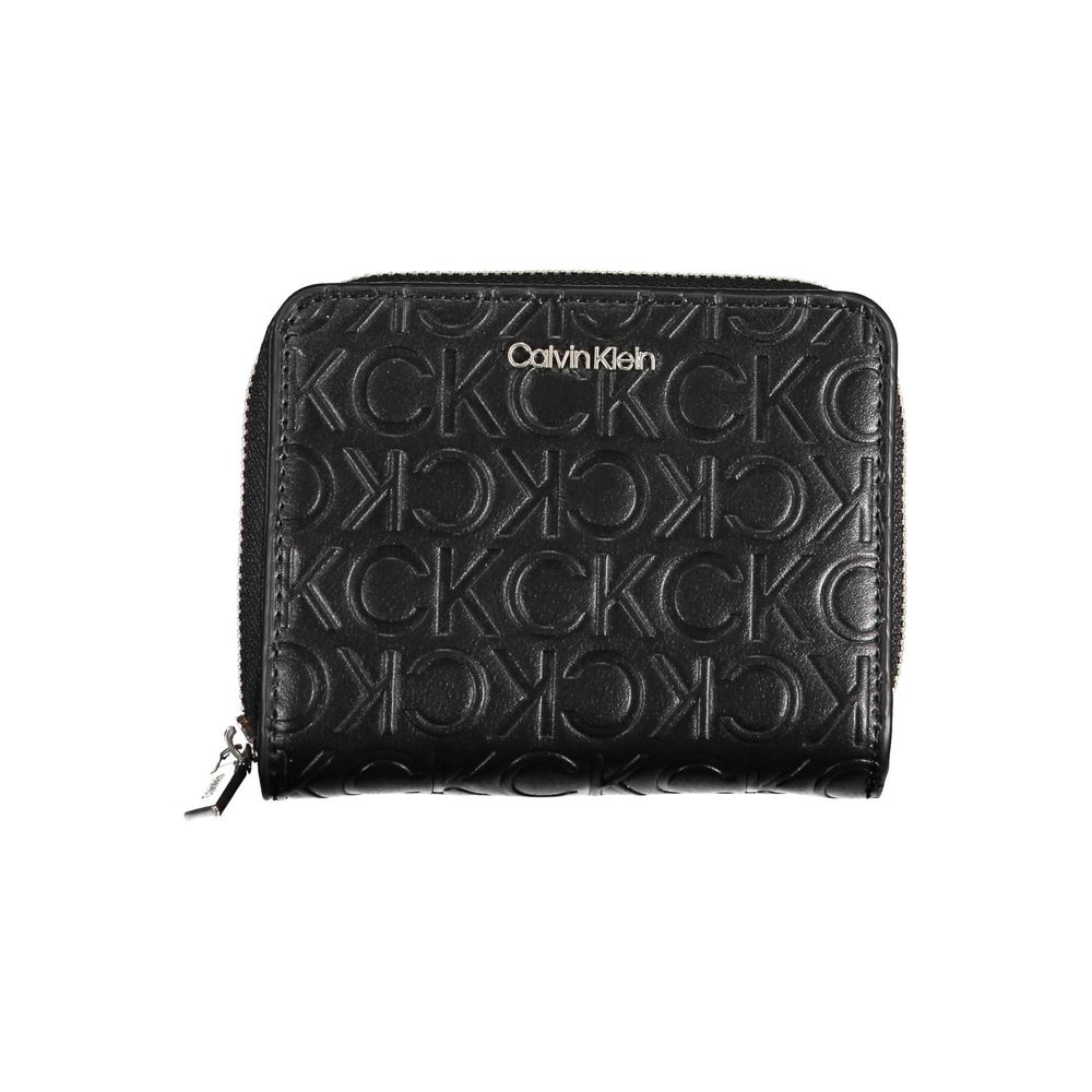 Schwarze Damenbrieftasche aus Polyethylen