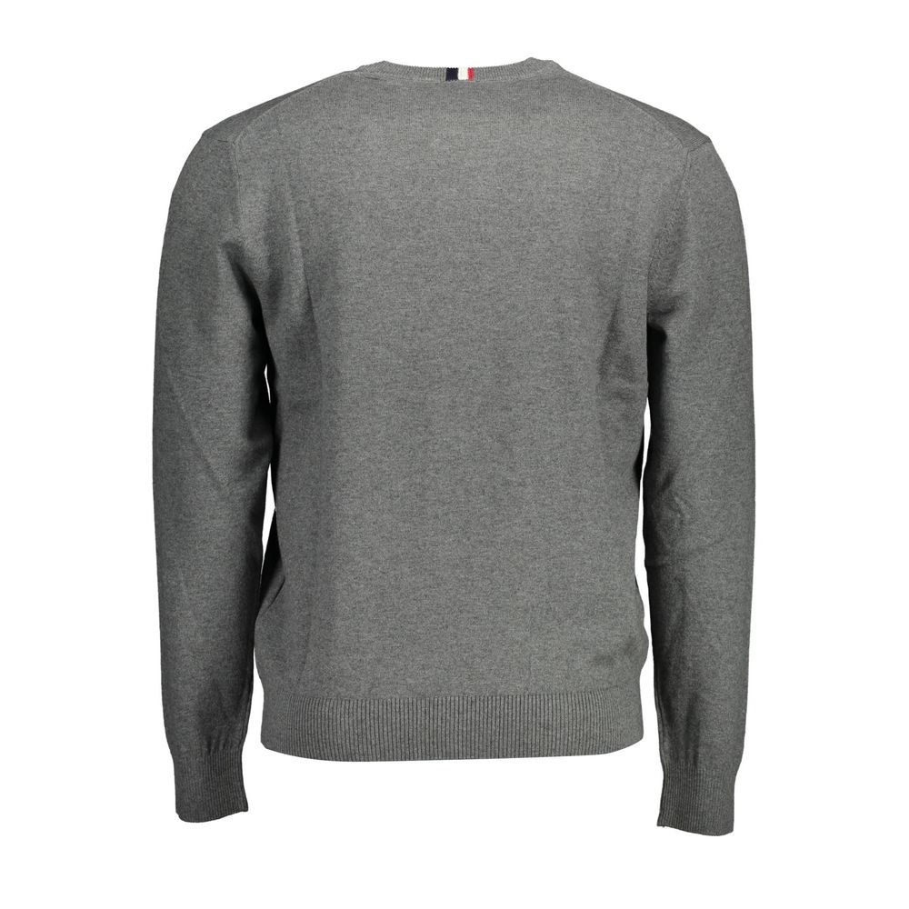 Grauer Herrenpullover aus Baumwolle