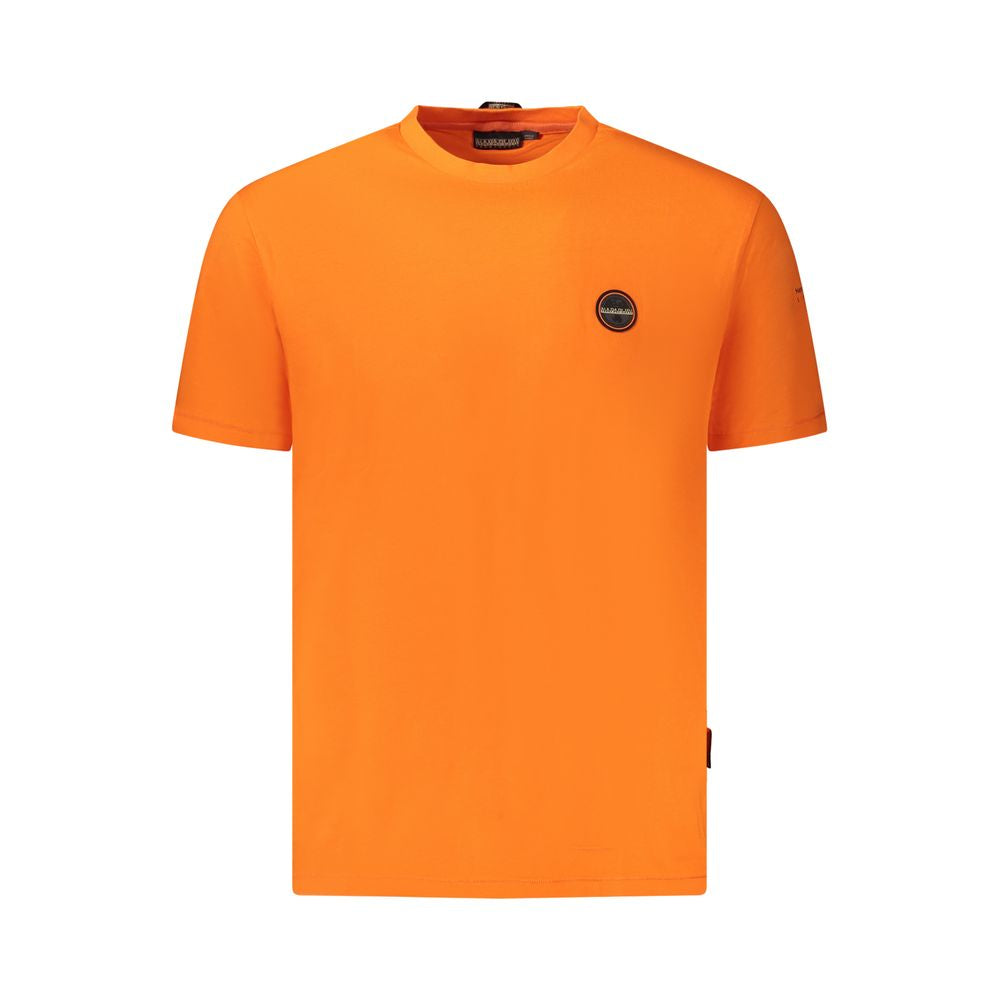 Orangefarbenes Herren-T-Shirt aus Baumwolle