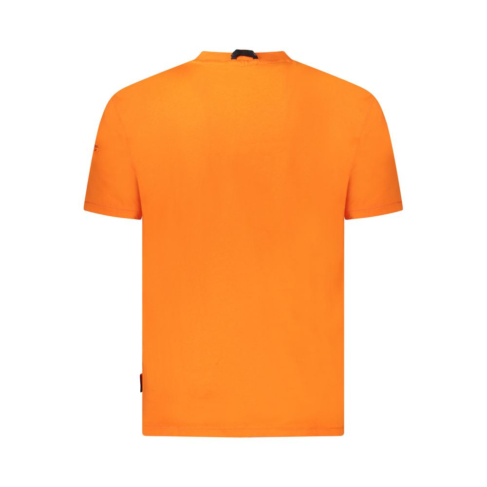 Orangefarbenes Herren-T-Shirt aus Baumwolle