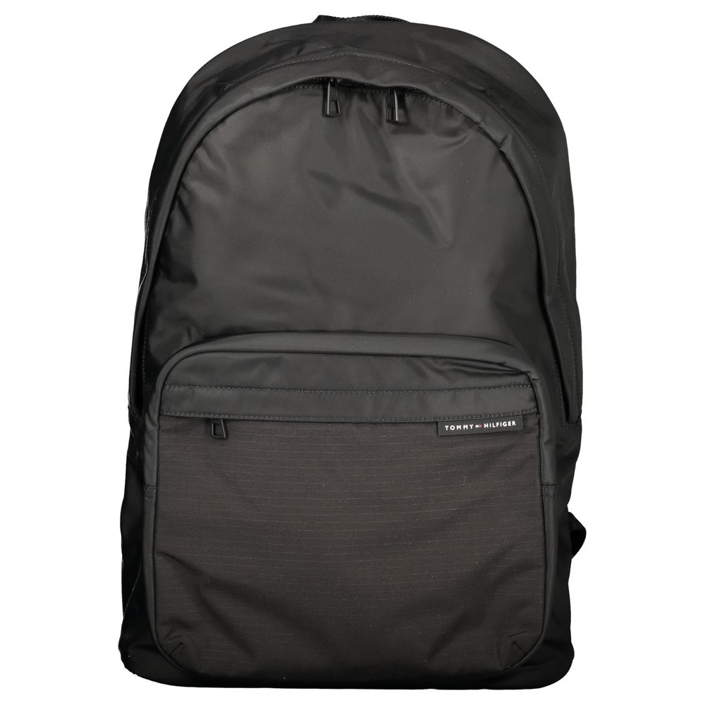 Schwarzer Polyester Herren Rucksack
