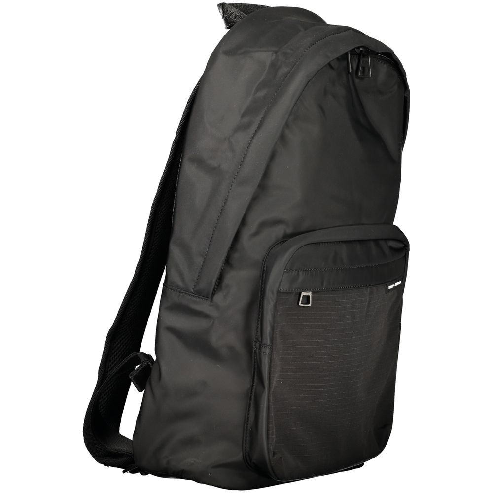 Schwarzer Polyester Herren Rucksack