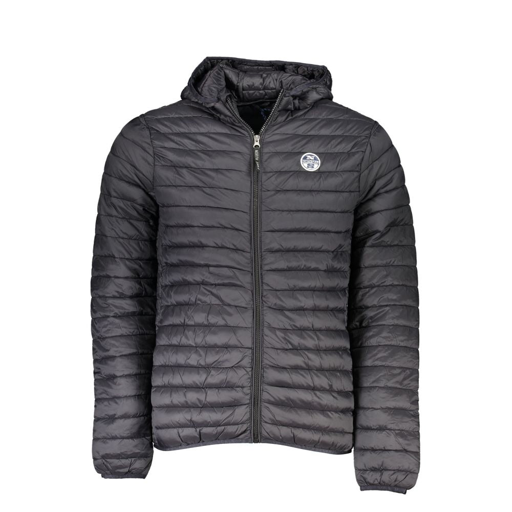 Schwarze Polyamid-Herrenjacke