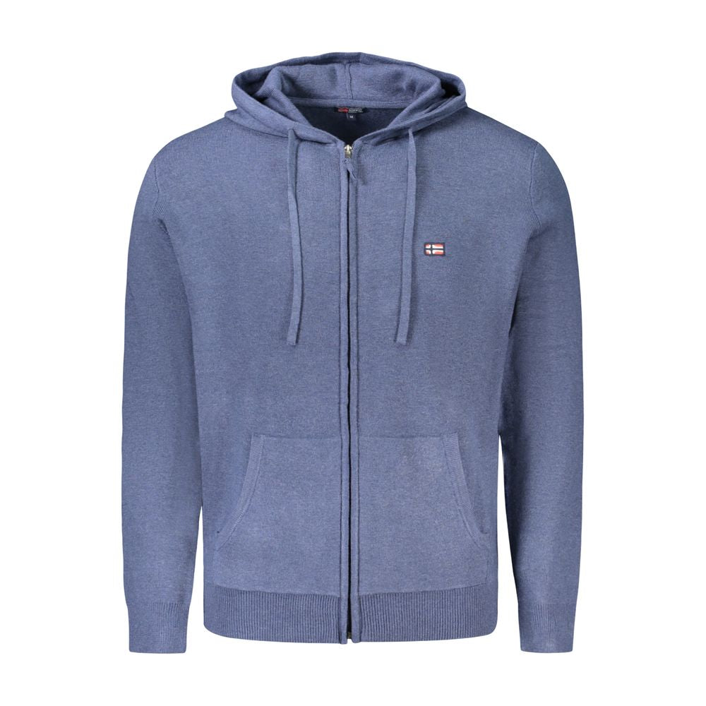 Blaue Strickjacke aus Polyamid für Herren