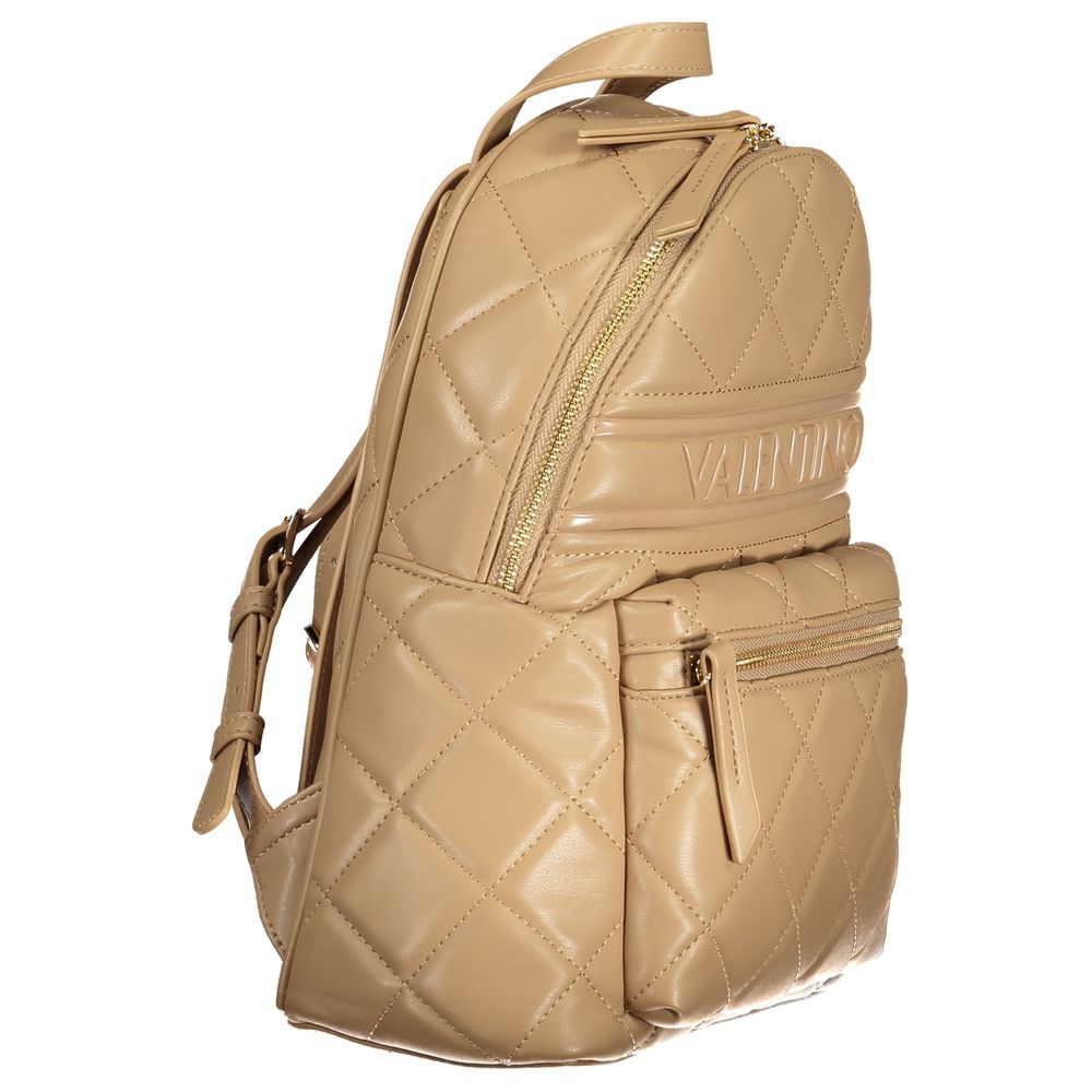 Beigefarbener Polyethylen-Rucksack für Damen
