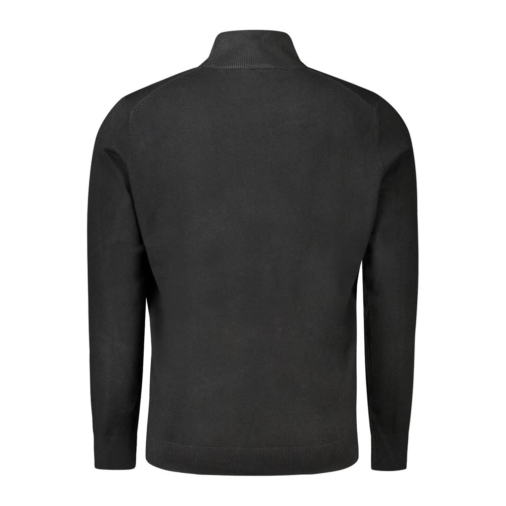 Schwarzer Polyamid-Herrenpullover