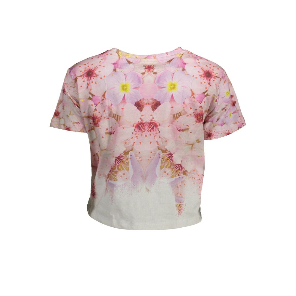 Rosa Baumwoll-T-Shirt für Damen