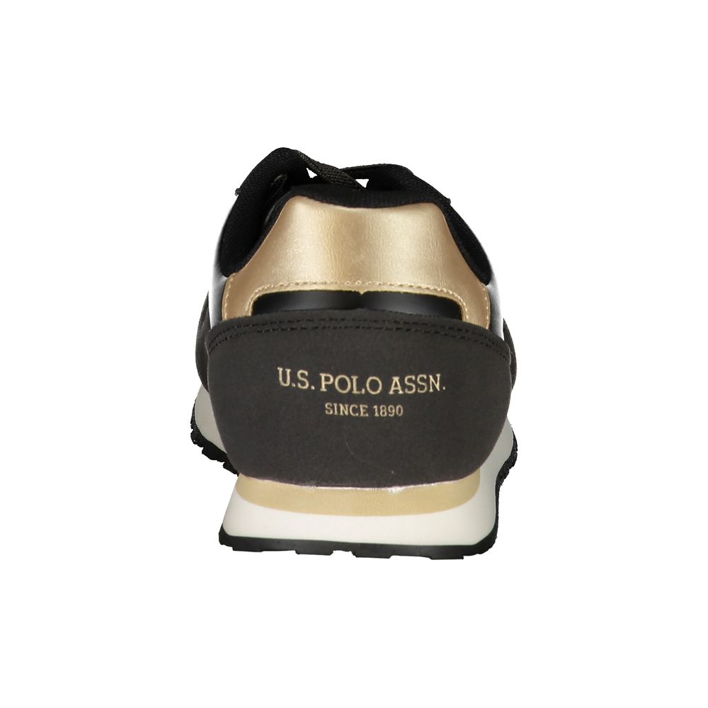 Schwarzer Polyester-Sneaker