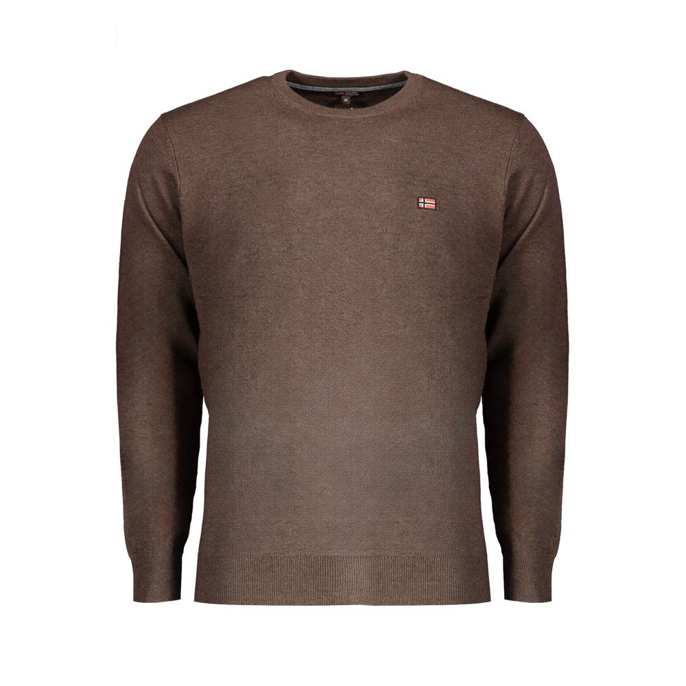 Brauner Wollpullover für Herren