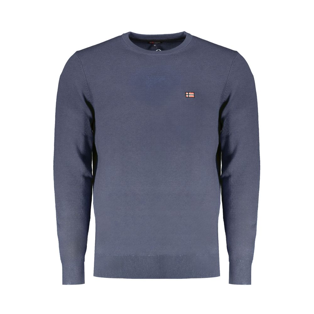 Blauer Wollpullover für Herren