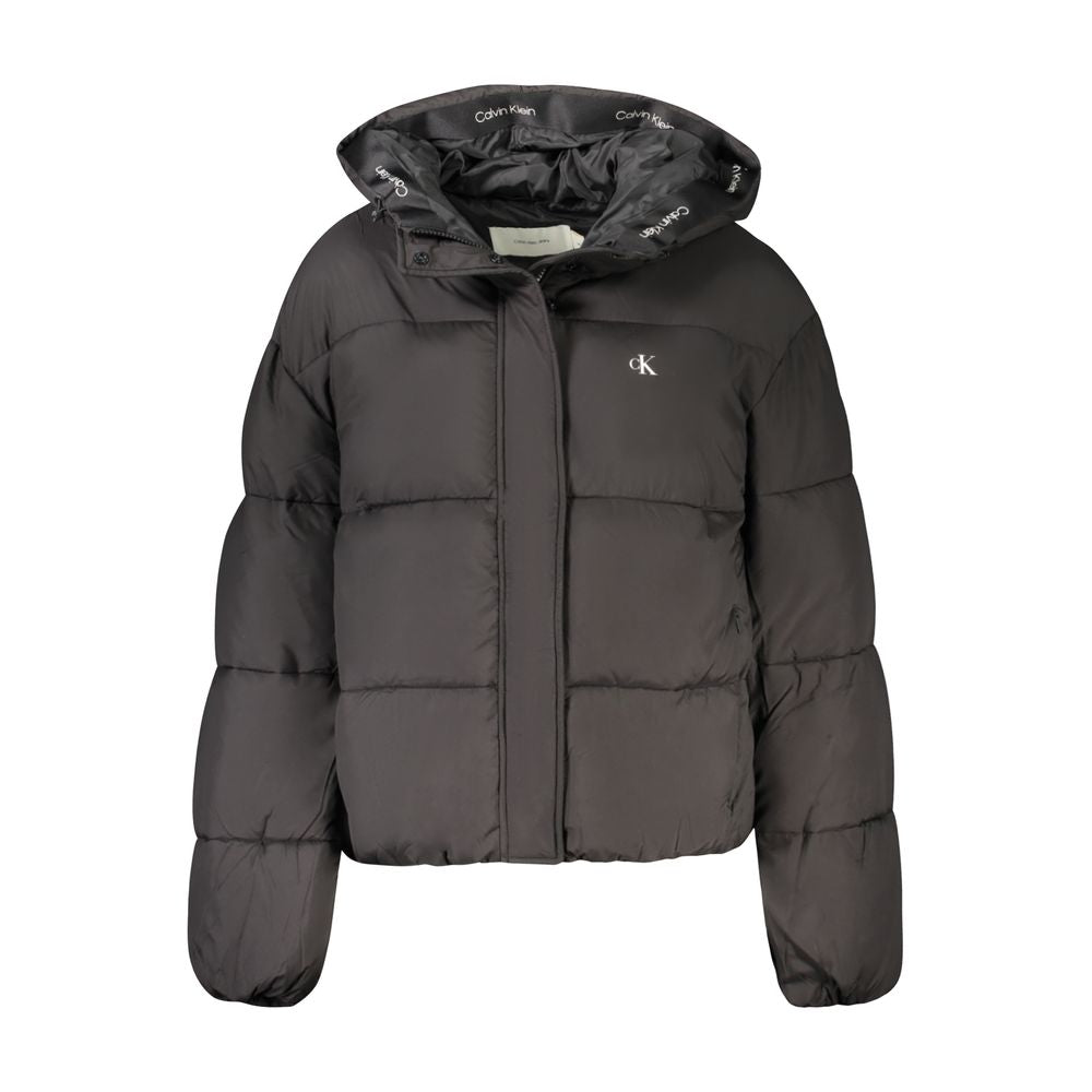 Schwarze Polyester-Damenjacke