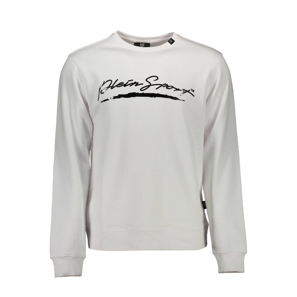 Weißer Baumwollpullover für Herren