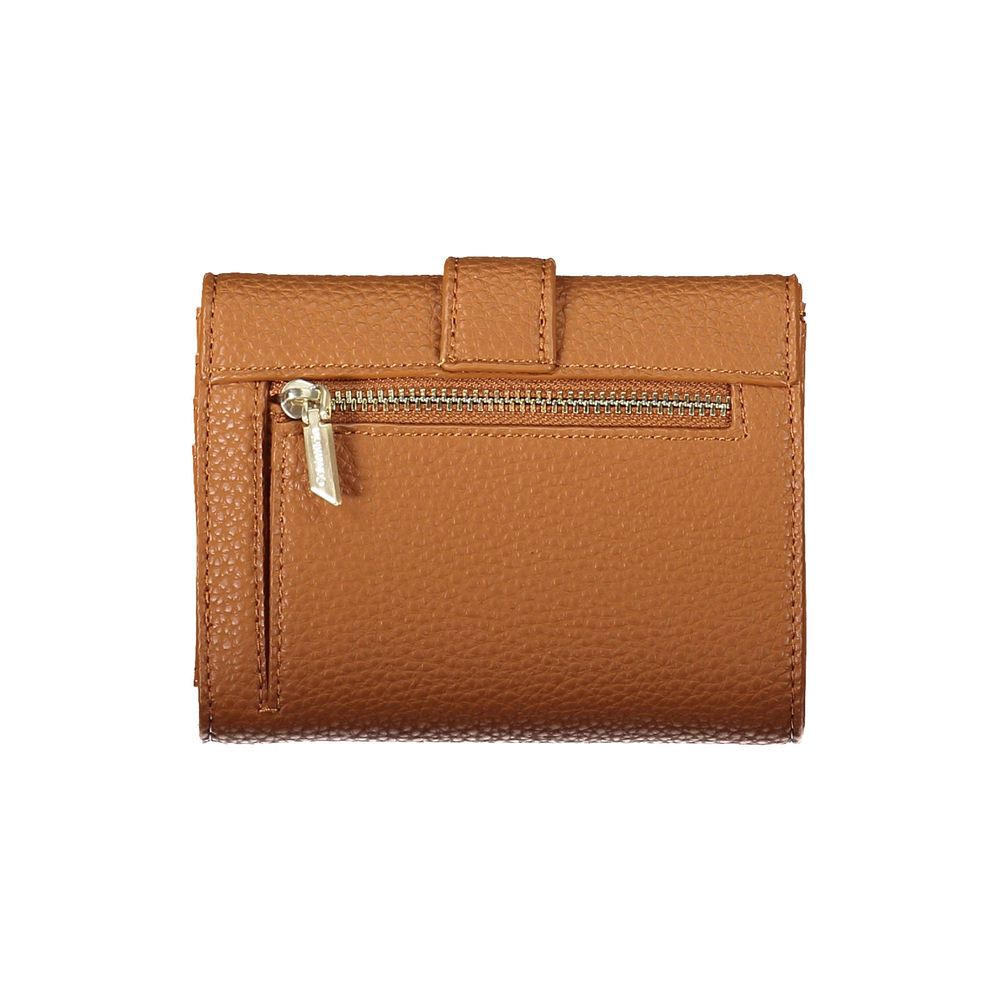 Braune Damenbrieftasche aus Polyester
