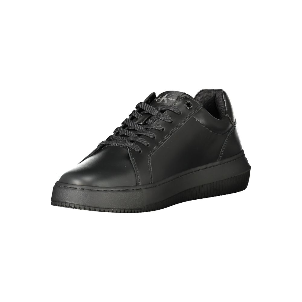 Schwarzer Polyester-Sneaker