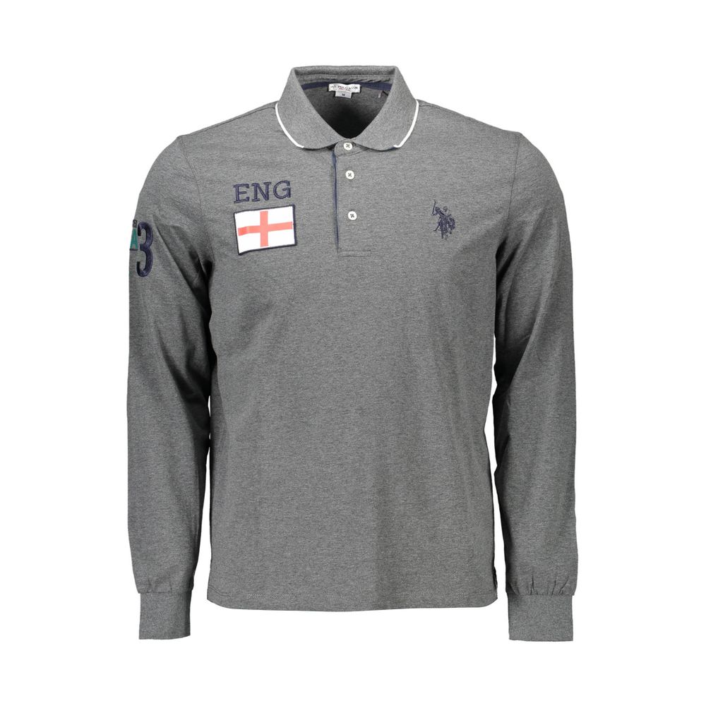 Graues Poloshirt aus Baumwolle für Herren