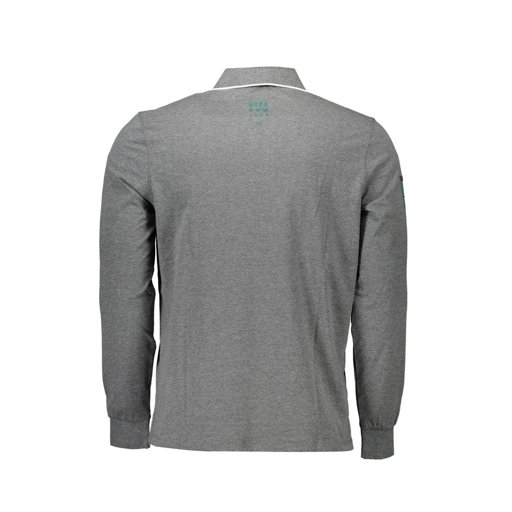 Graues Poloshirt aus Baumwolle für Herren