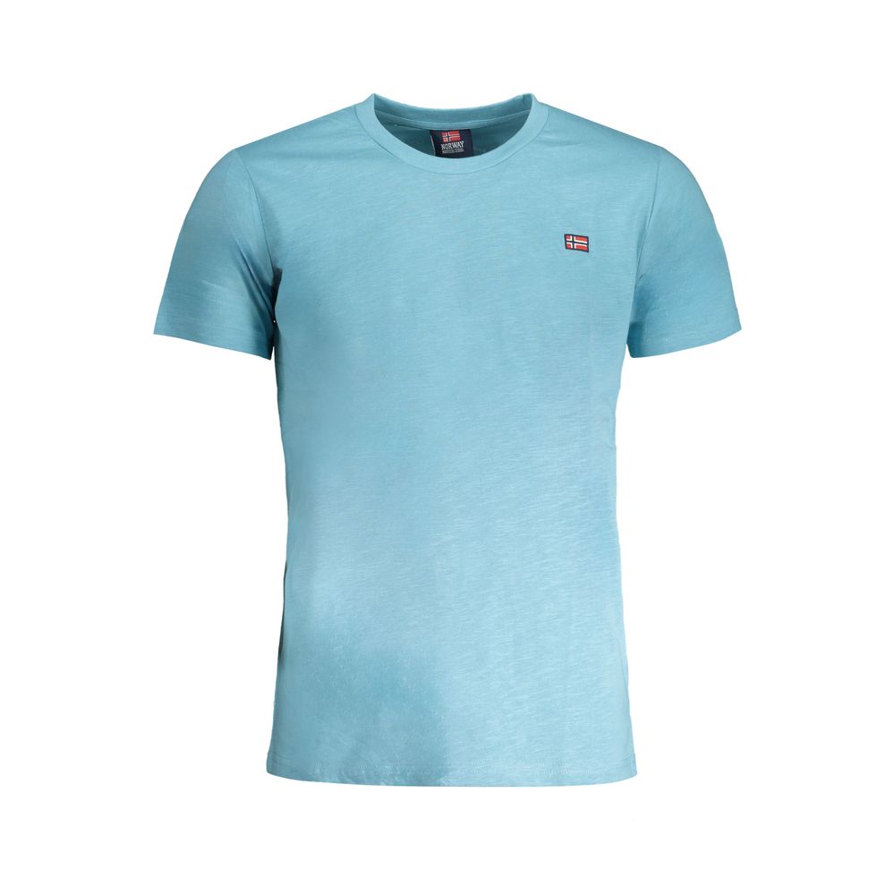Hellblaues Herren-T-Shirt aus Baumwolle