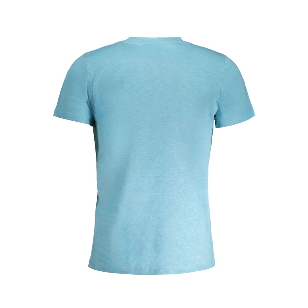 Hellblaues Herren-T-Shirt aus Baumwolle