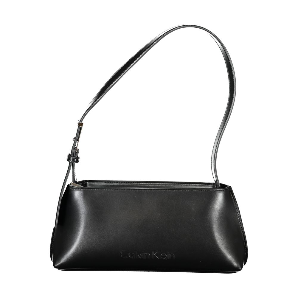 Schwarze Polyester Damen Handtasche